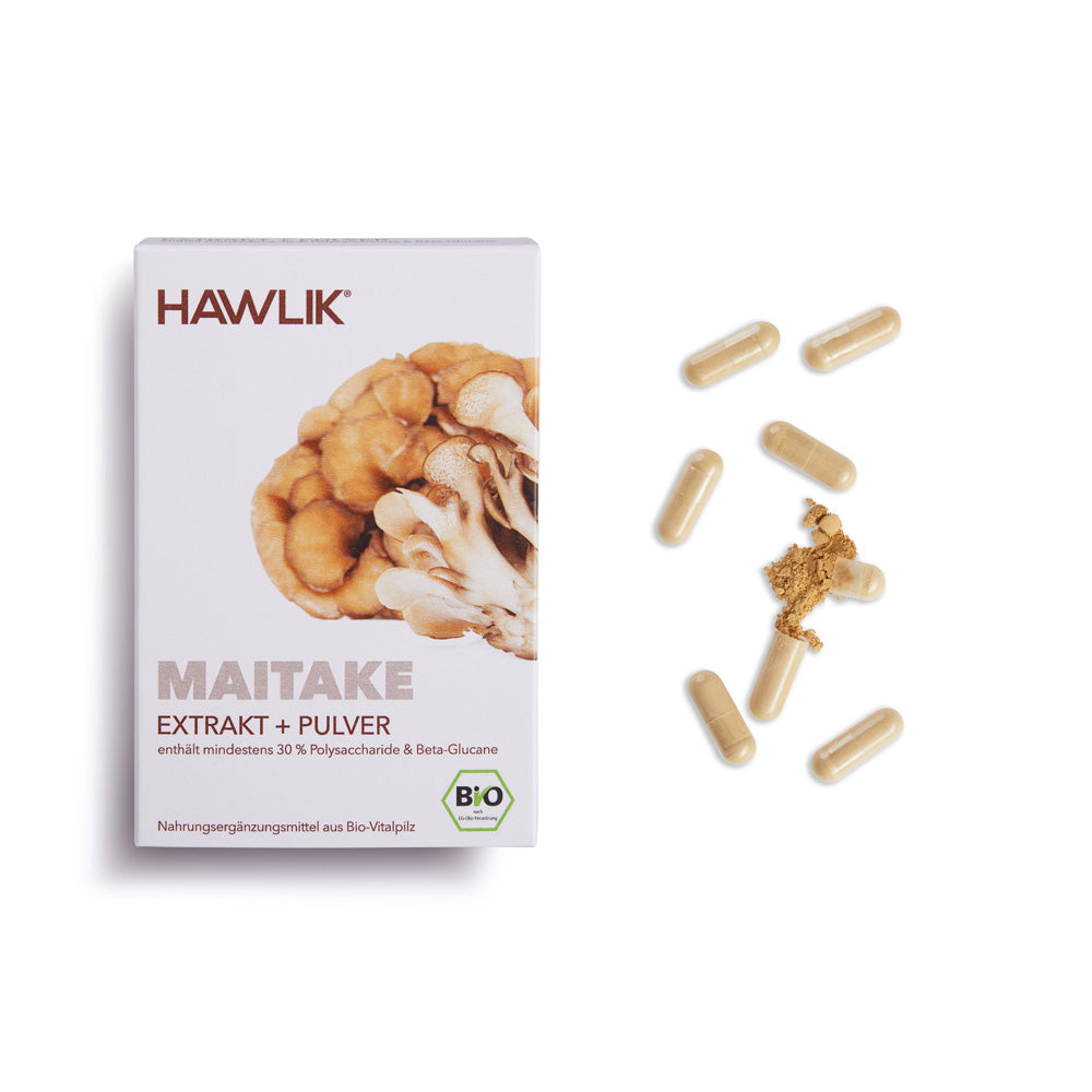 HAWLIK Maitake Extrakt + Pulver Kapseln 120 Stück